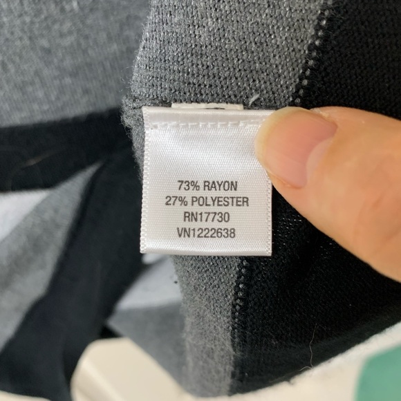 🌷3 for$25🌷Xhilaration, US M, Black & Grey Stripe Bodycon Turtleneck Knit Dress - Picture 8 of 9